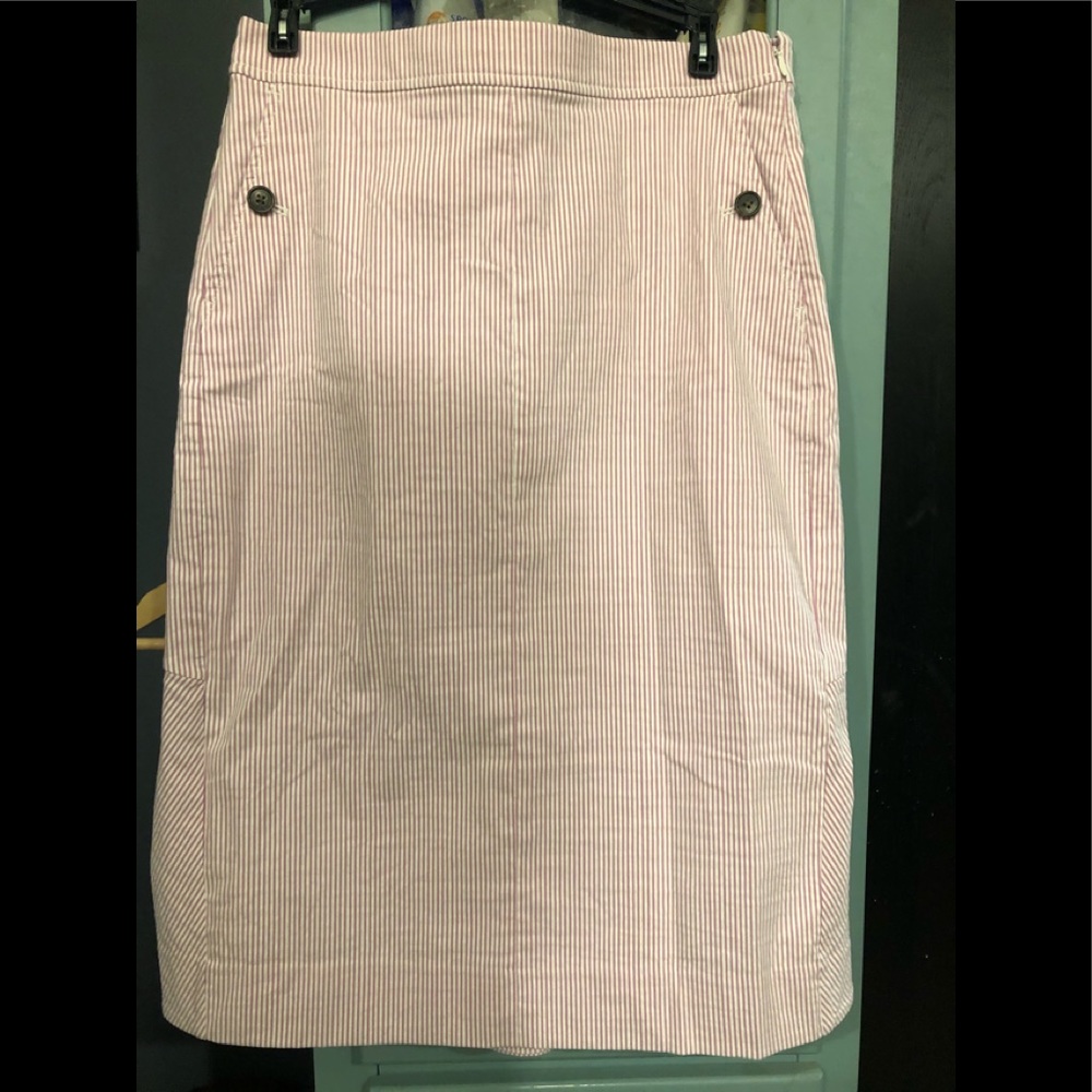 NWT J CREW Seersucker Skirt Sz. 10 - Picture 2 of 5